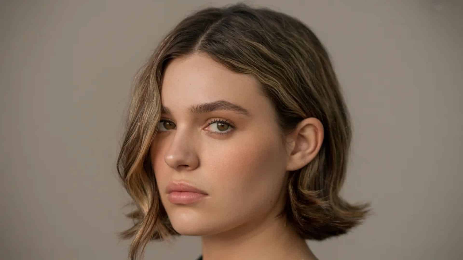 Deep Side-Parted Medium Cut