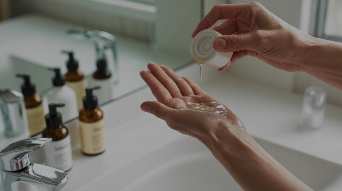 A person washing their hands with soap at a sink, emphasizing hygiene and cleanliness.