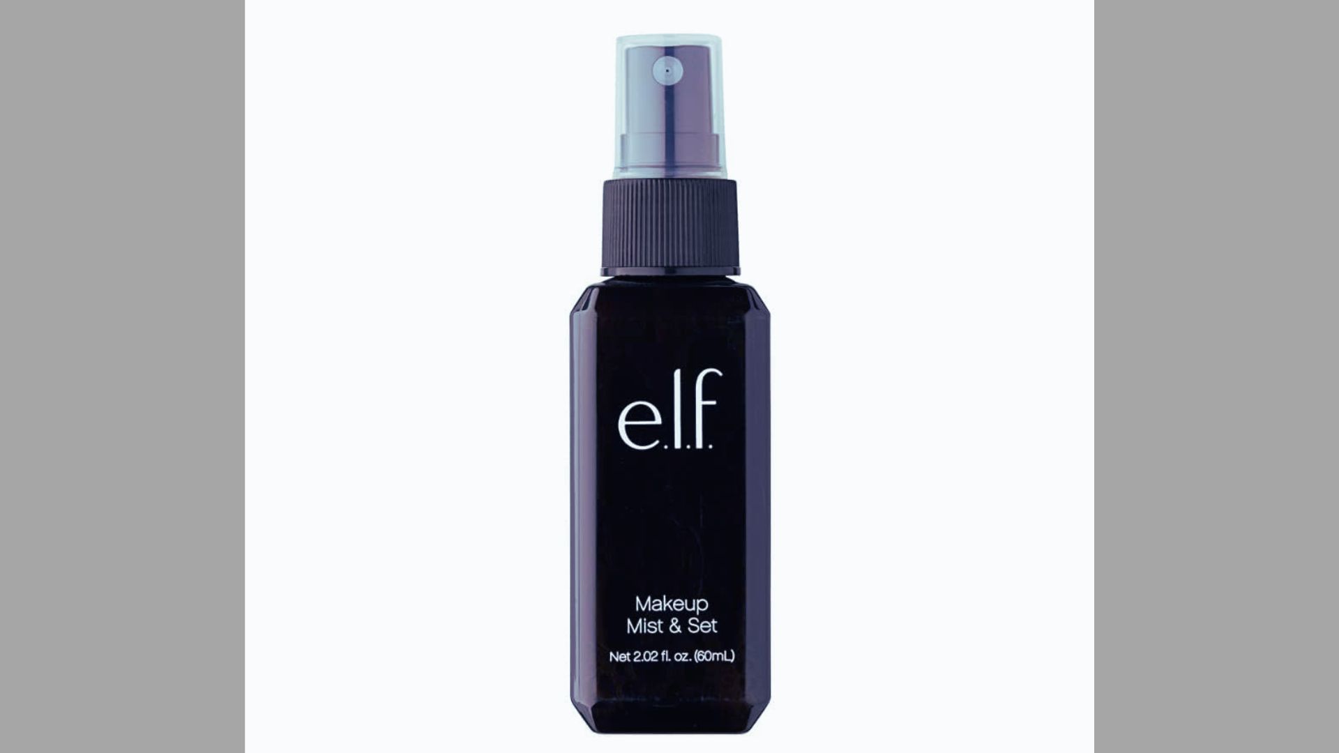 Elf hair spray in a clear bottle with a pump top, designed for styling and holding hair in place.