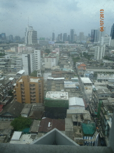 View from our hotel at the Indra Regent.