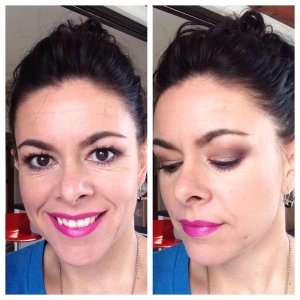 Hot Plum lippy and Bourjois bronzing powder 