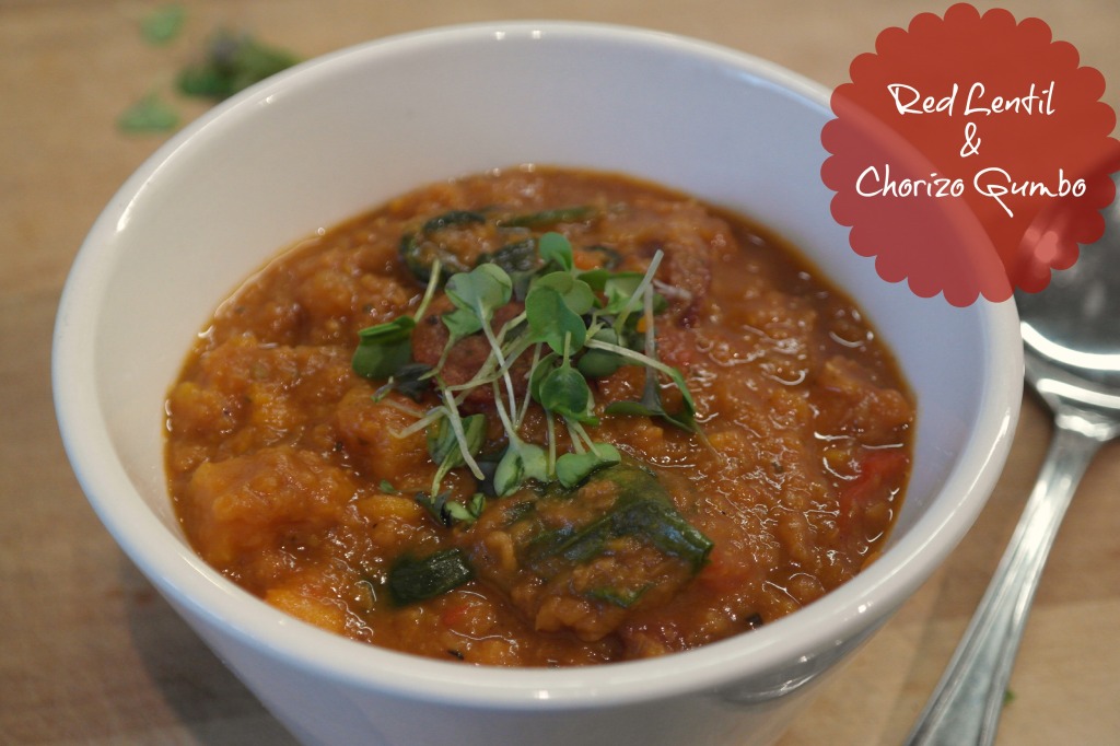 Red Lentil and Chorizo Gumbo