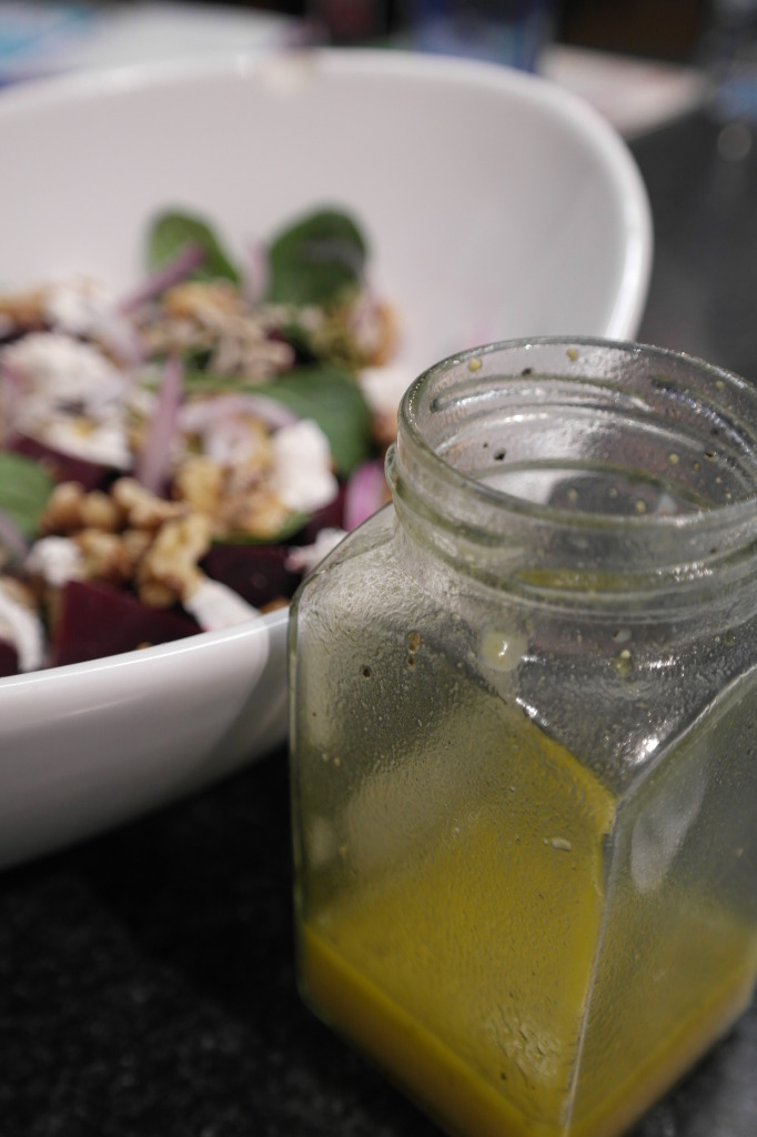 Orangey Dressing - drizzle over the salad right before serving.