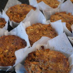 Carrot, date and nutty muffins