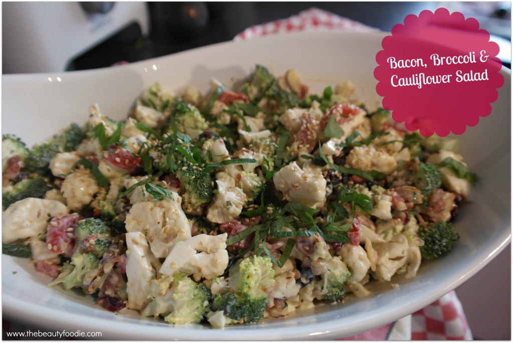 bacon broccoli and cauliflower salad