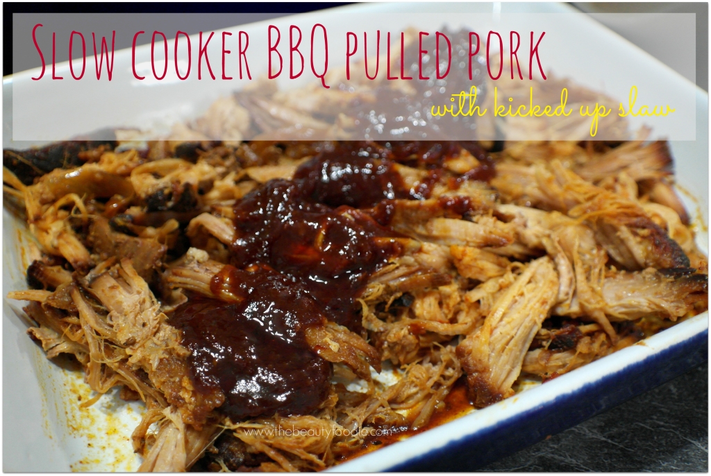 slow cooker pulled pork with kicked up slaw