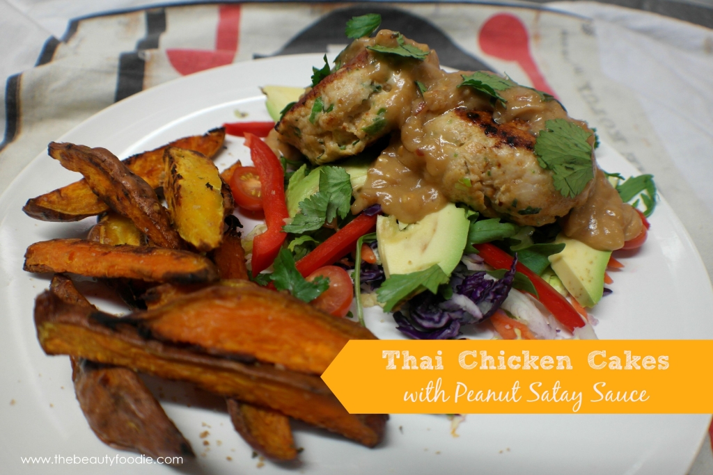 thai chicken cakes with peanut satay sauce