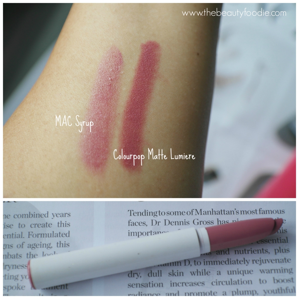 Colourpop lumiere swatch