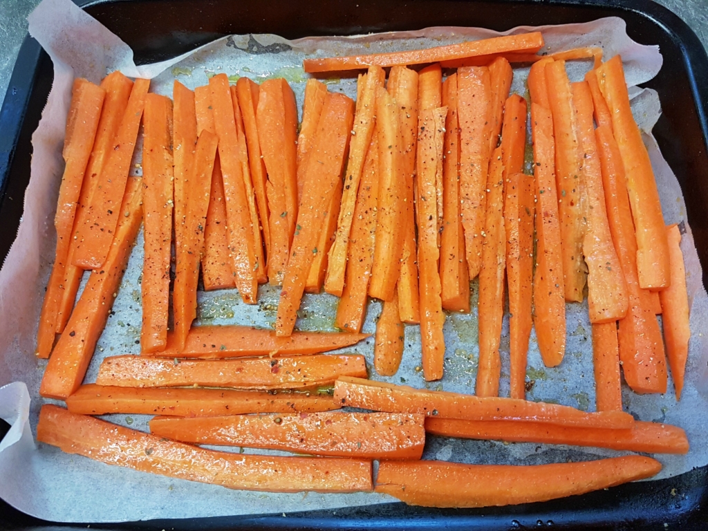 Roast Carrot Salad with Spiced Yogurt Dip