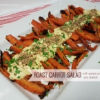 roast carrot salad spiced yoghurt dip dukkah