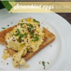 scrambled eggs with cumin feta and mint