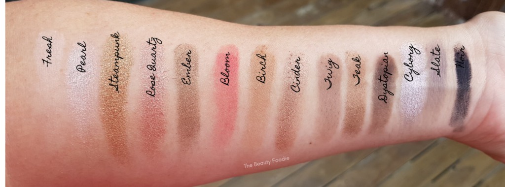 sultry palette swatches