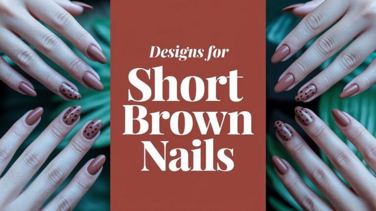 39 Designs for Cute Short Brown Nails You’ll Love