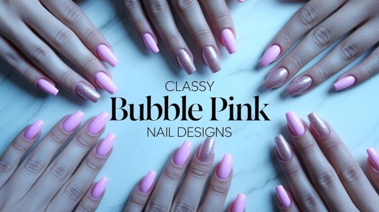 25 Classy Bubble Pink Nail Designs