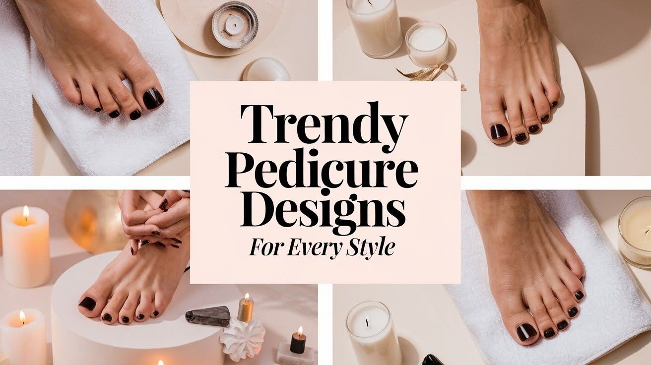 33 Trendy Black Pedicure Designs For Every Style