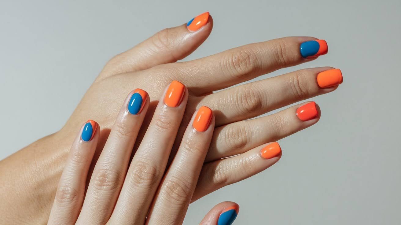 Blue and Orange Twin Dots