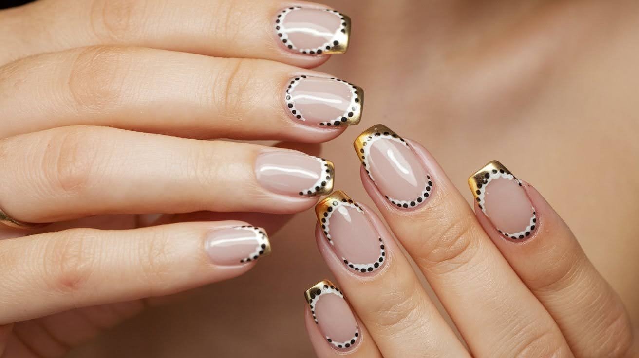  Polka-Dotted Gold Tips