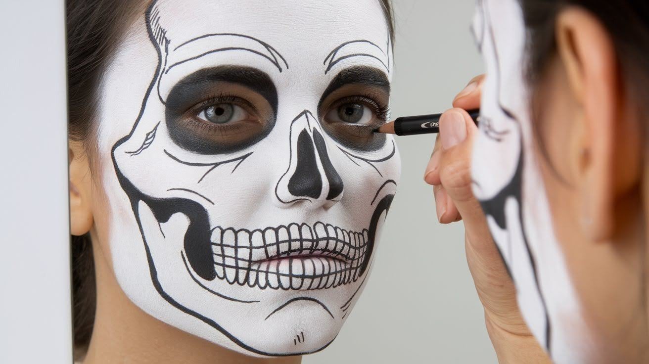 Sketch the Basic Skull Outline