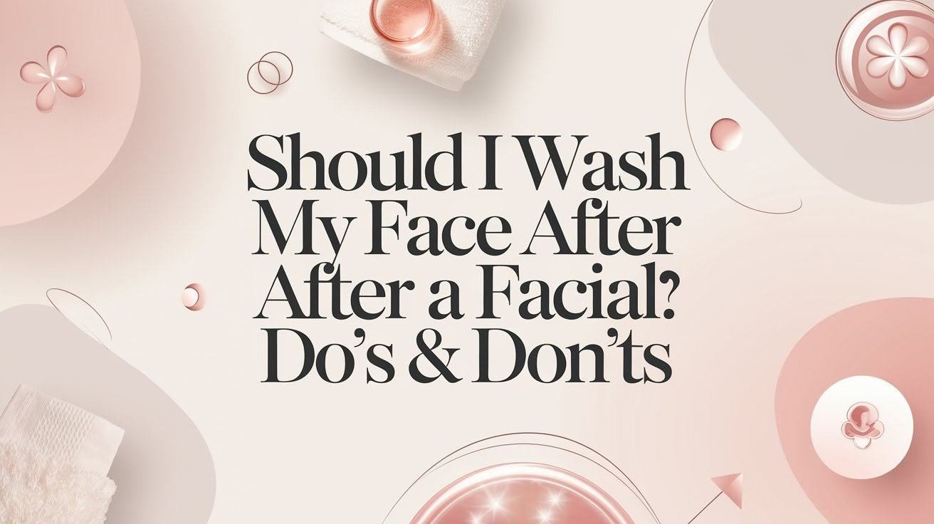 Wash My Face After a Facial