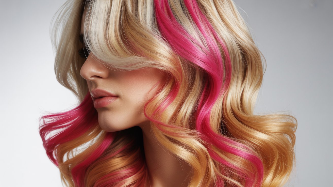 Why Hot Pink Highlights Are Trending for Blondes