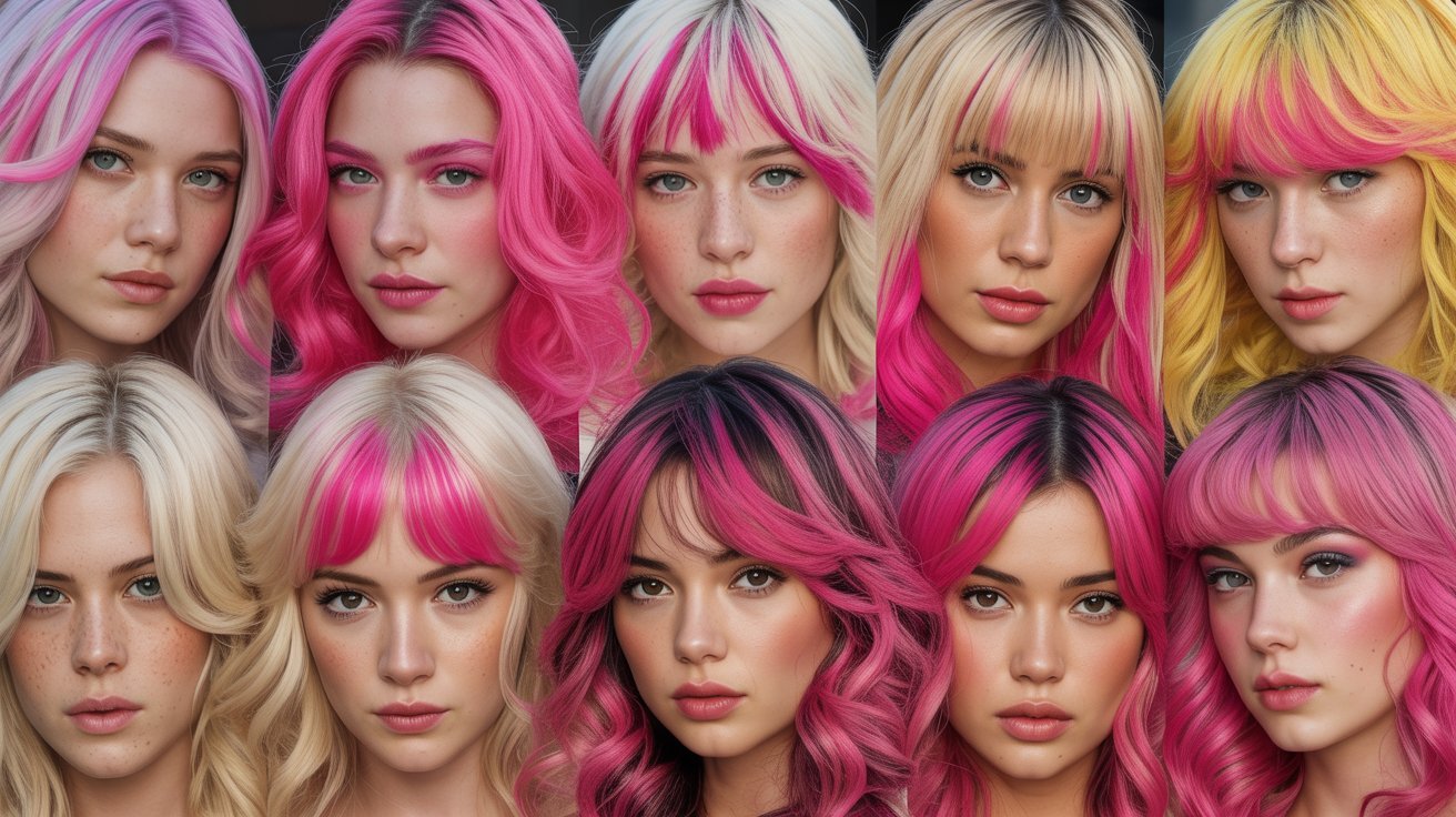 Bold & Bright Hot Pink Highlights