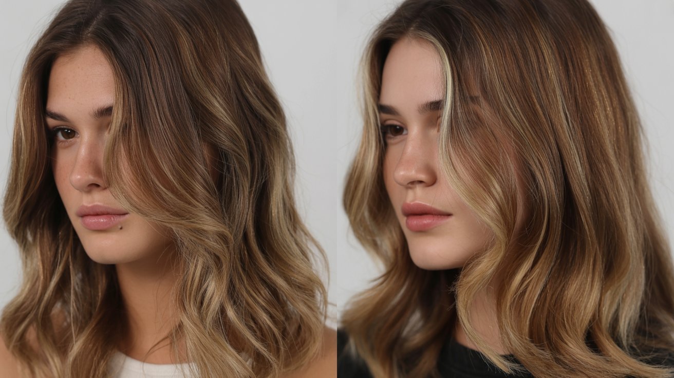 Brown Hair Balayage vs Highlights