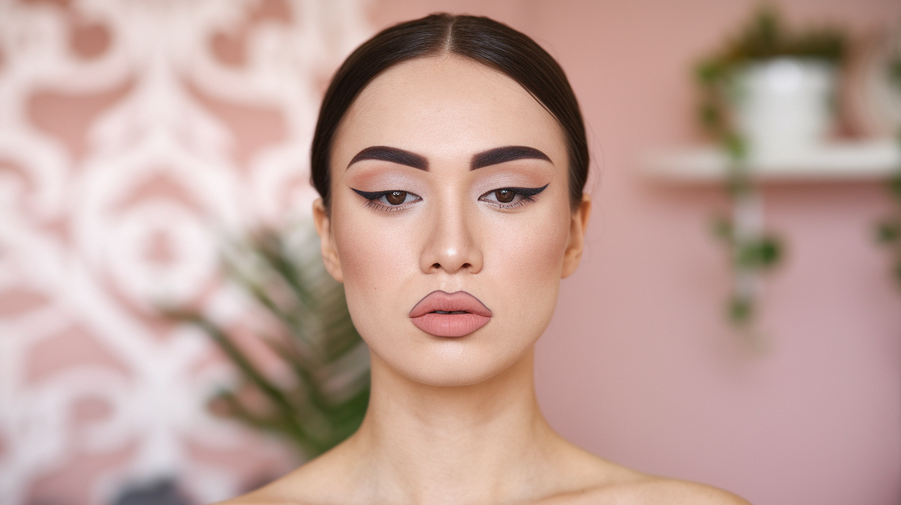 Overlined Nude Lip with Grey Contour