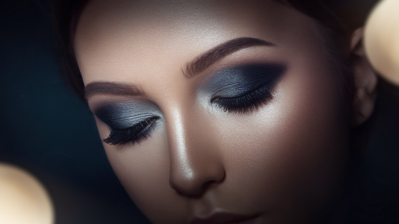 Reverse Smokey Eye with Metallic Silver
