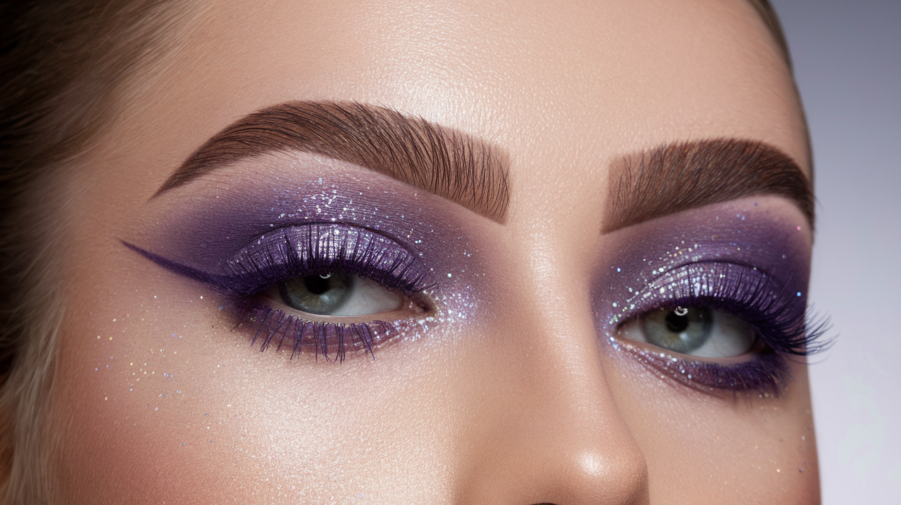 Shimmery Violet Cut Crease