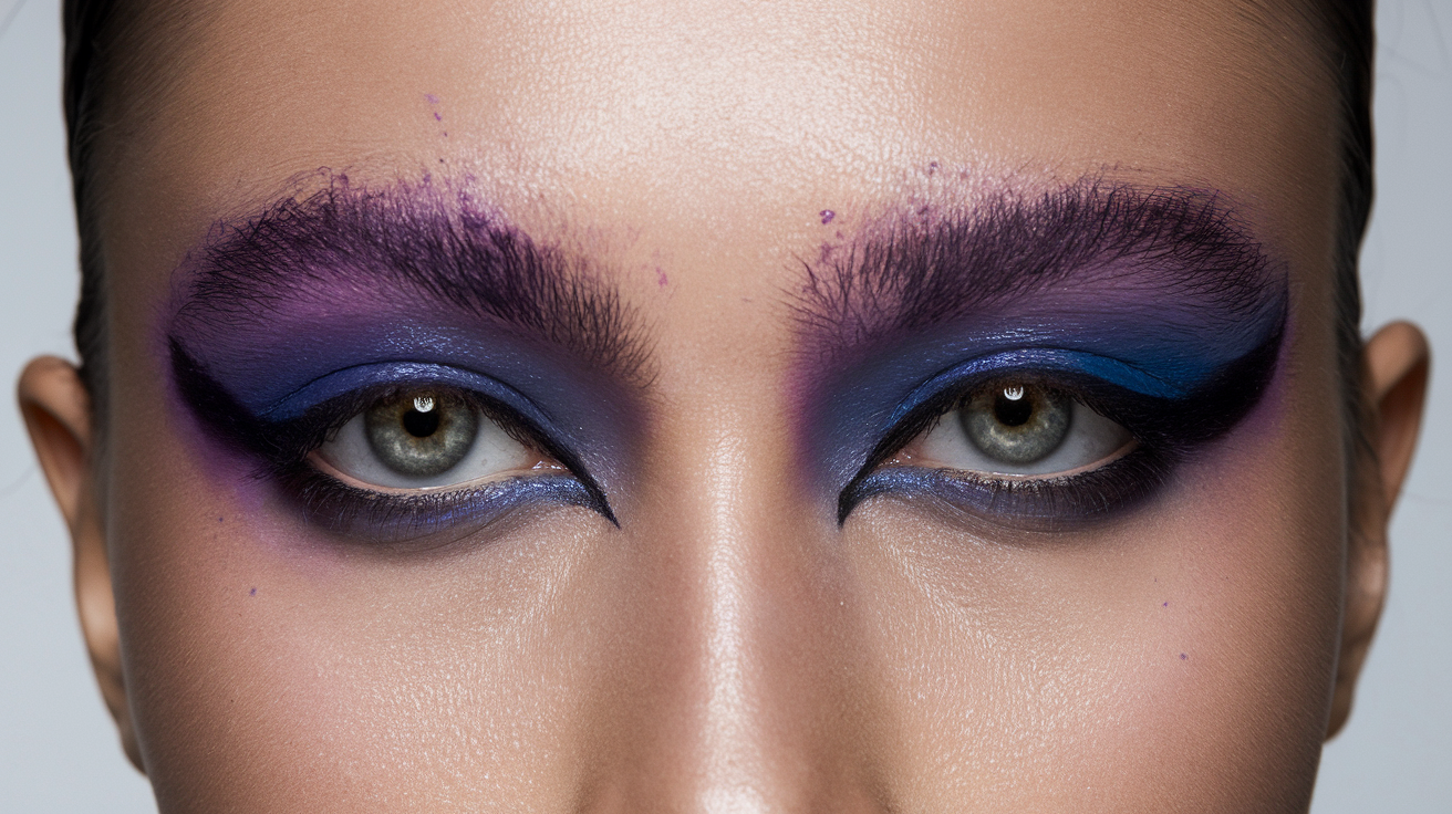 Water-Activated Purple Paint Look