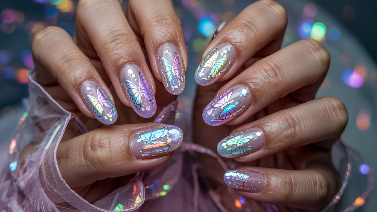 Confetti Star Jelly Nails