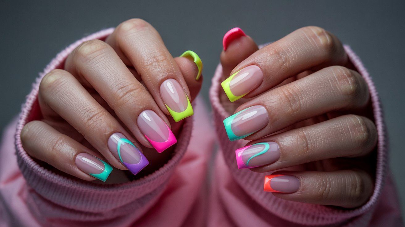 Neon Meets Pastel Tips