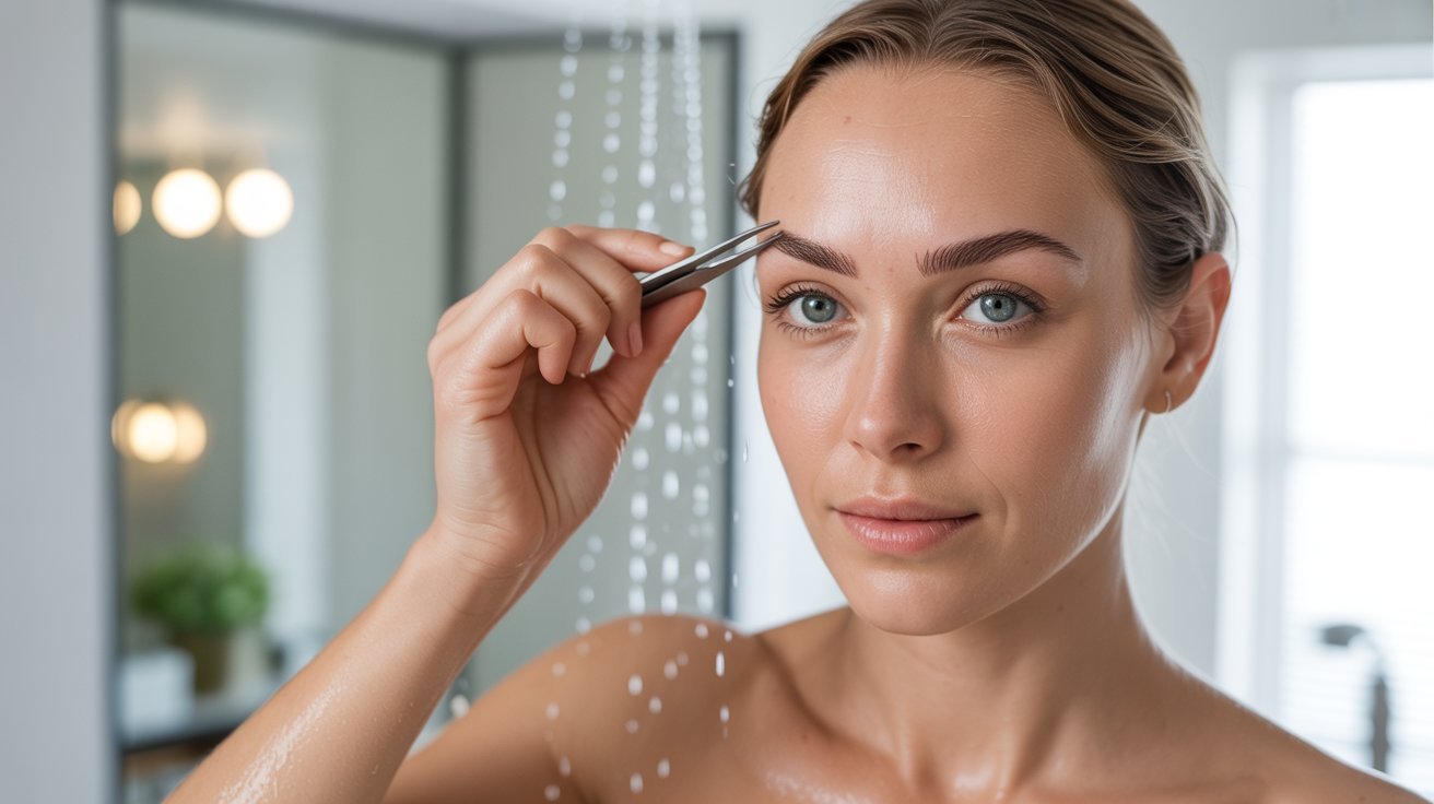 Tweezing Stray Hairs