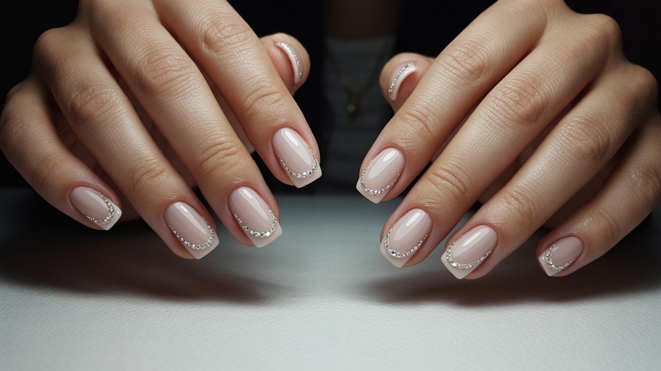 Nude and Crystal Combination