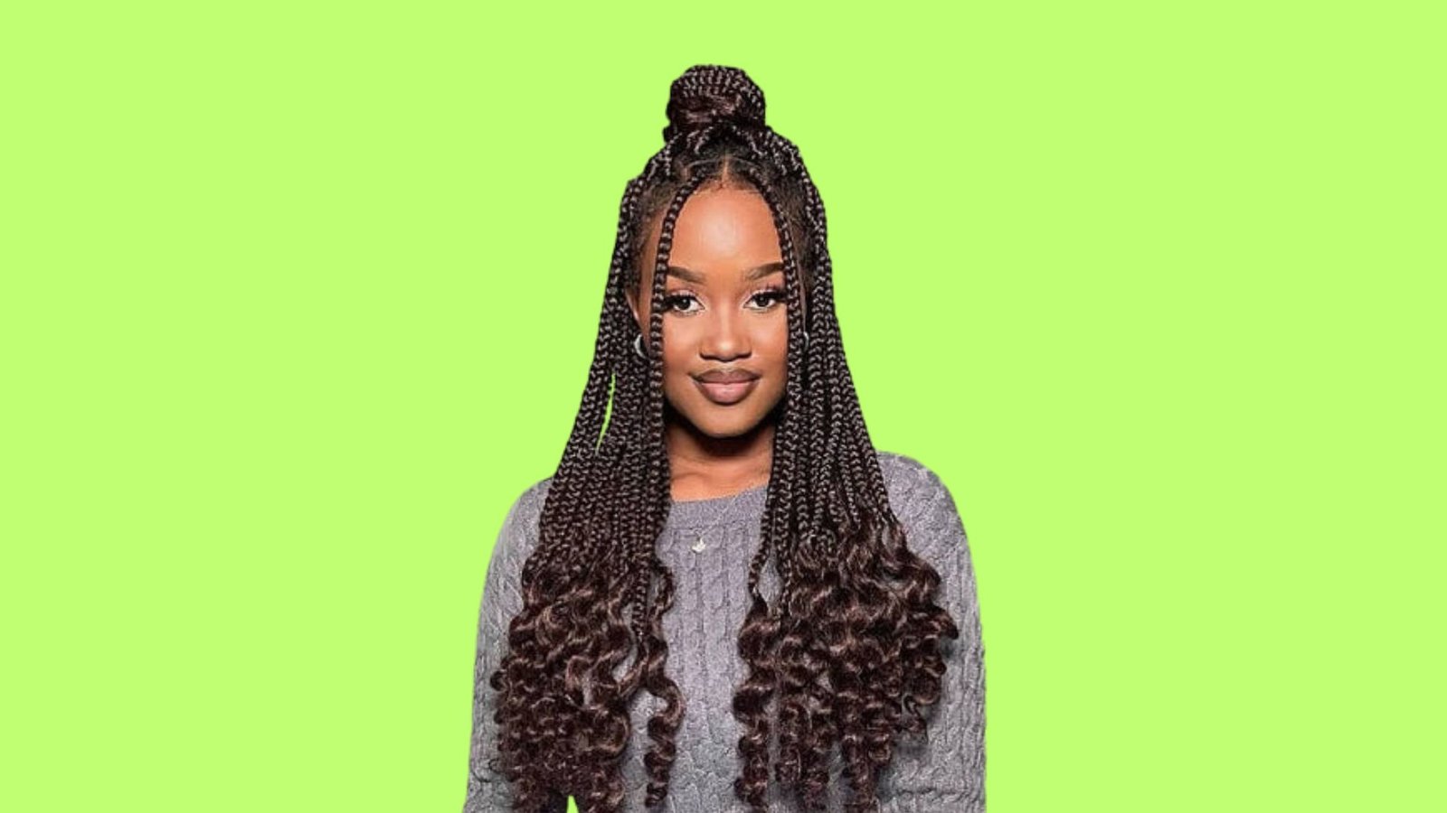 Goddess Braids with Curly Ends