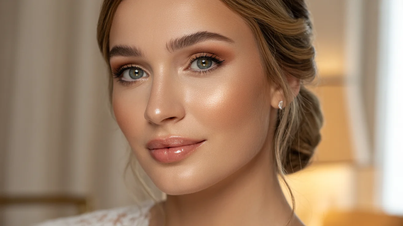 Nude Soft Glam Wedding Makeup