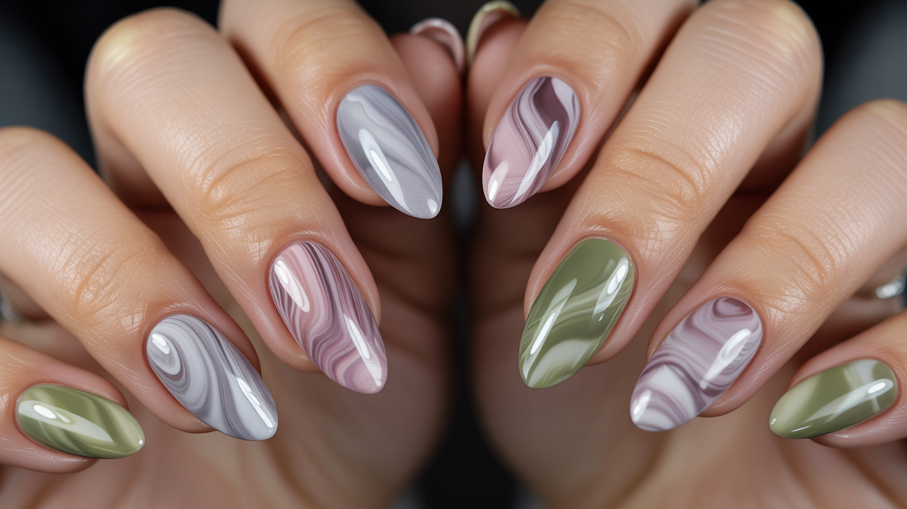 Marble Finish Manicure