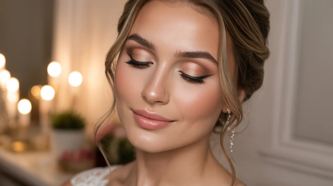 Soft Glam with Subtle Smokey Eyes