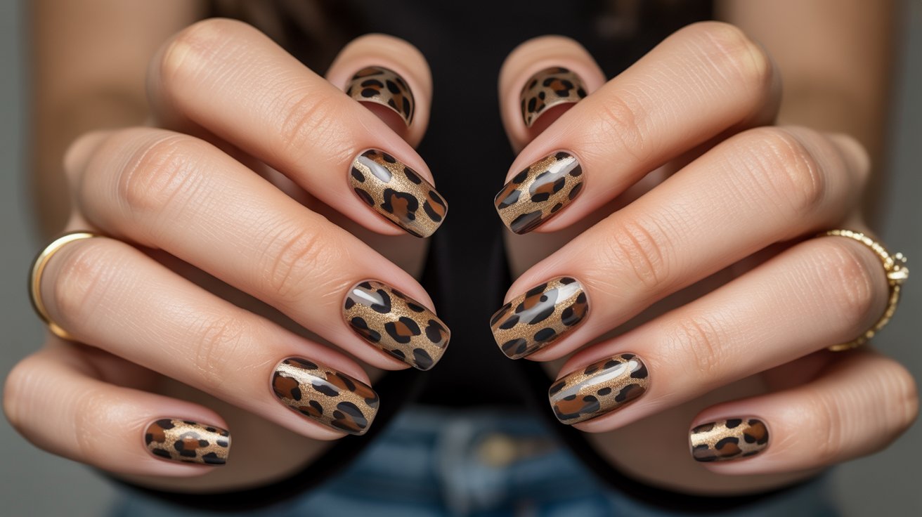 Leopard Print Statement Nails