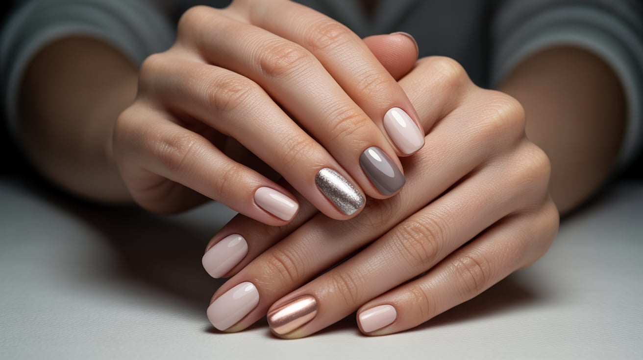 Matte and Glossy Nails
