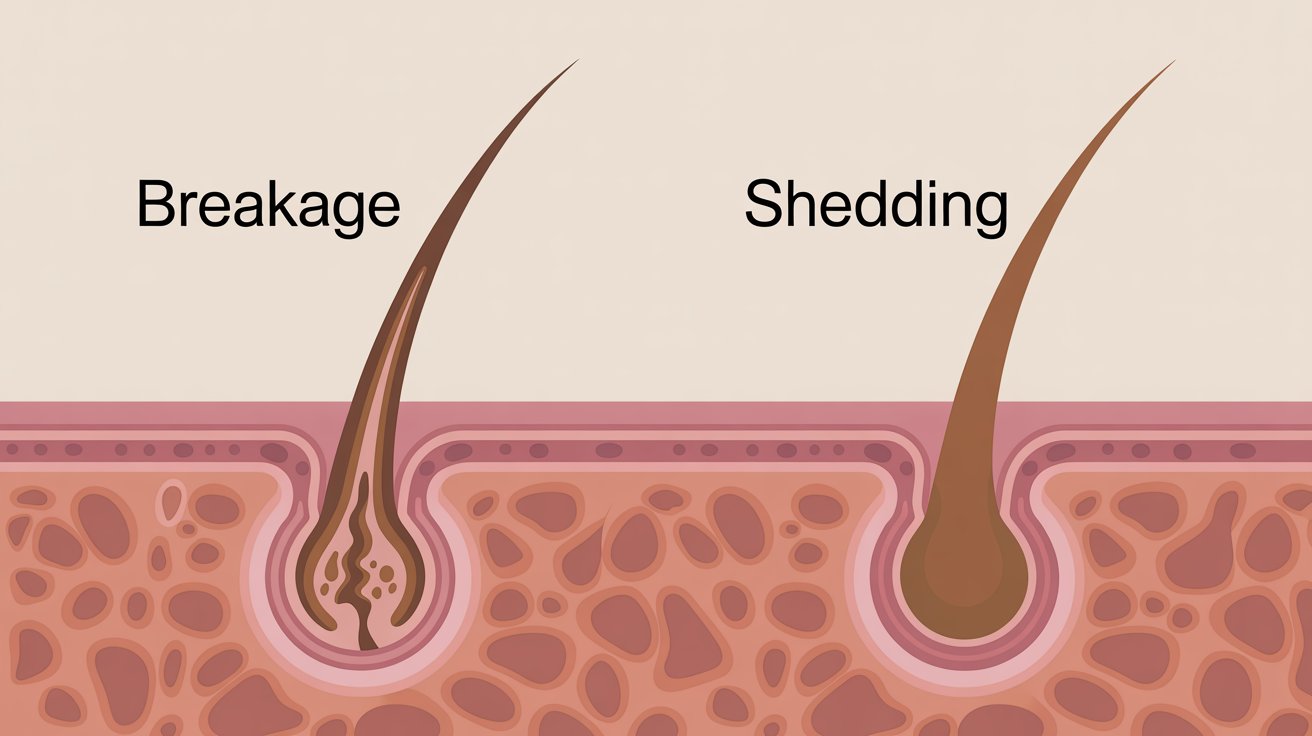 Hair Breakage vs Hair Shedding