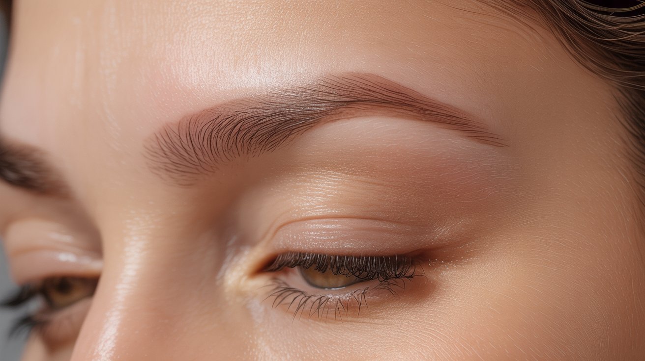 Close-up of a woman's face with eyes closed, conveying a sense of tranquility and relaxation.