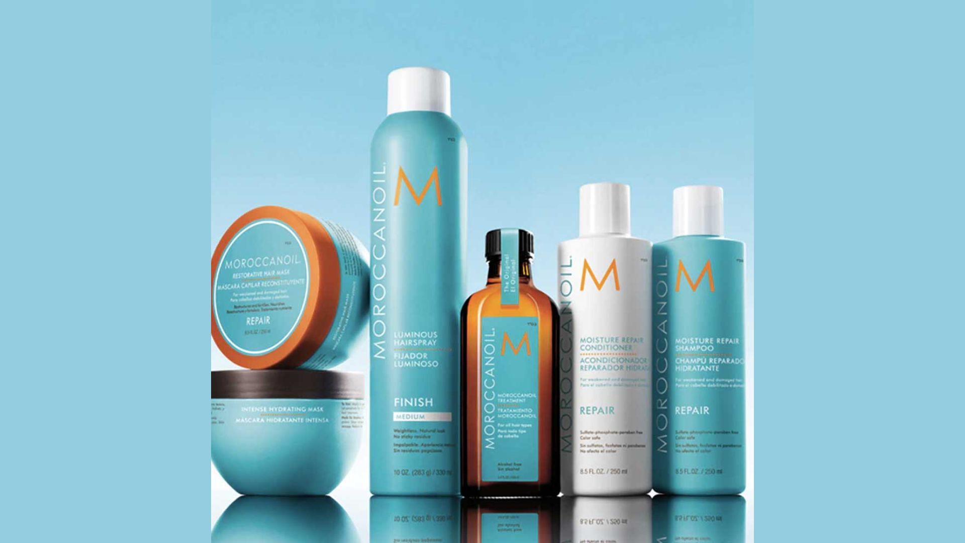 New haircare range launched by Moroccanoil, showcasing advanced formulas for improved hair care and styling solutions.