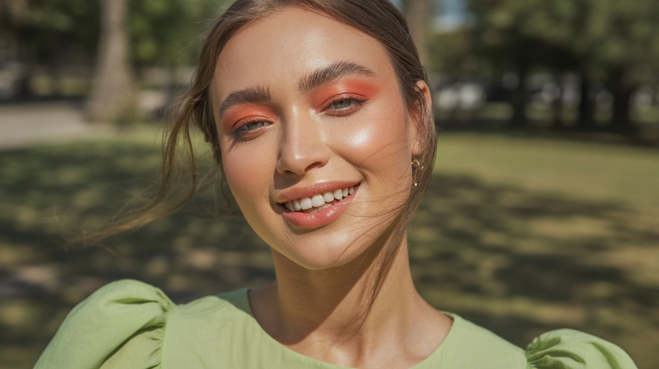 Peach Glow Natural Look