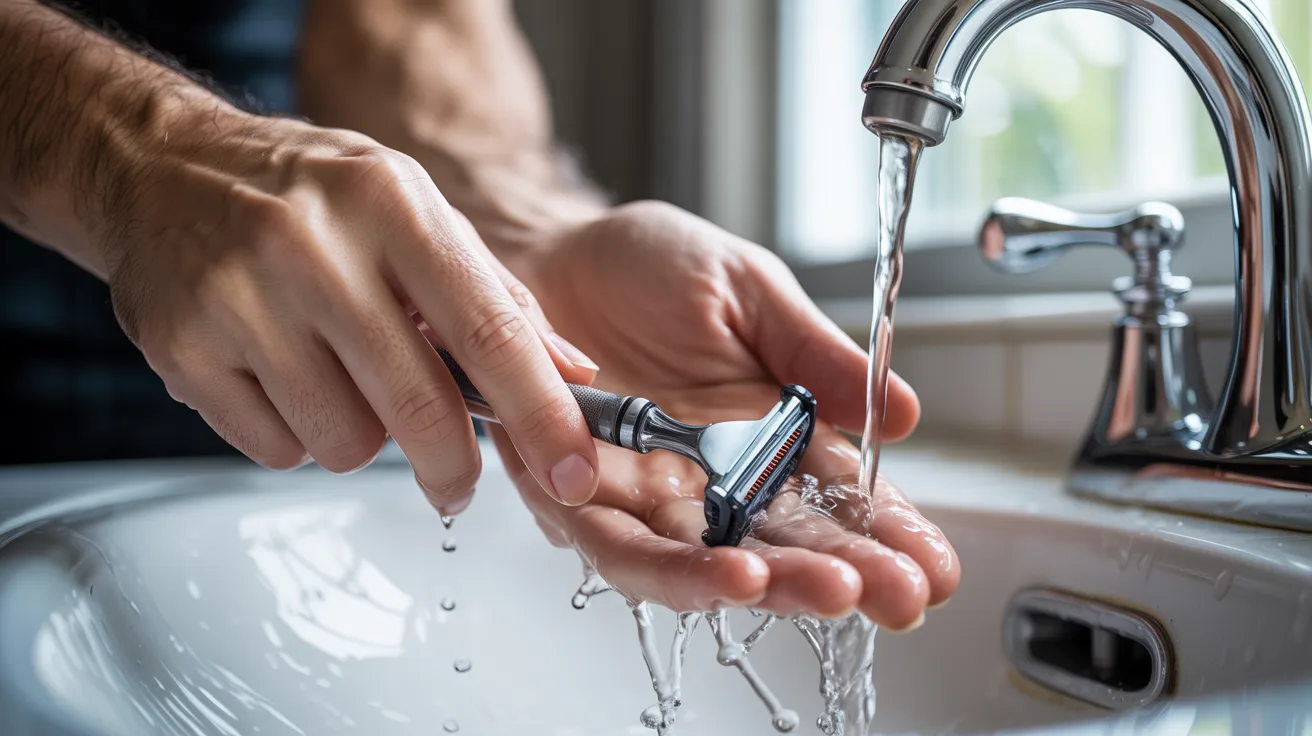 A person washing their hands thoroughly with soap and water at a sink.