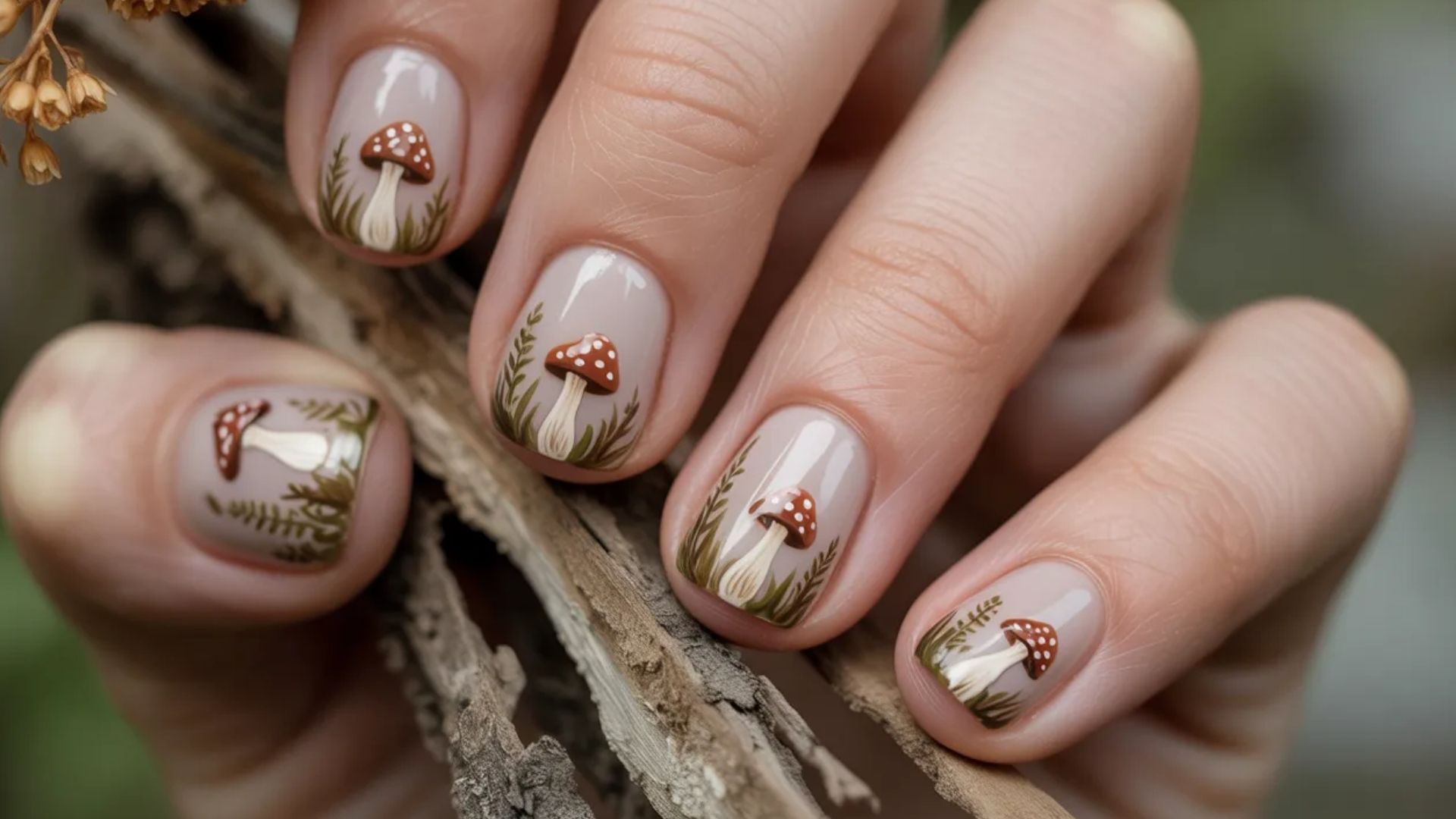 Forest Witch Mushroom Nails