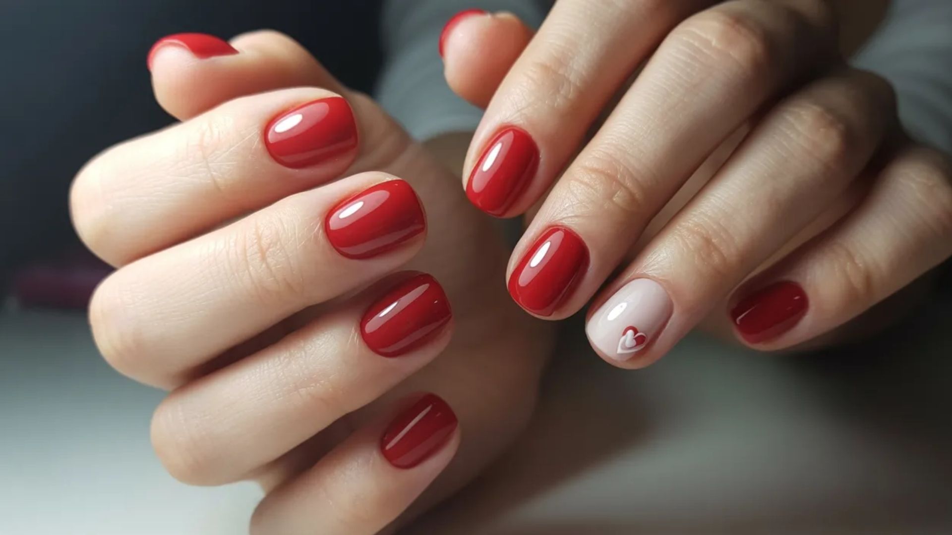 Short Red Nails Ideas