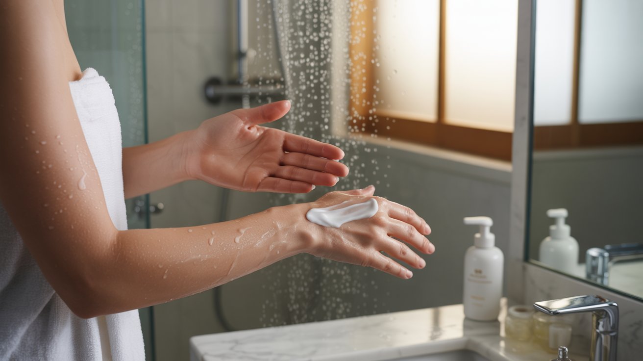 Apply Lotion to Damp Skin