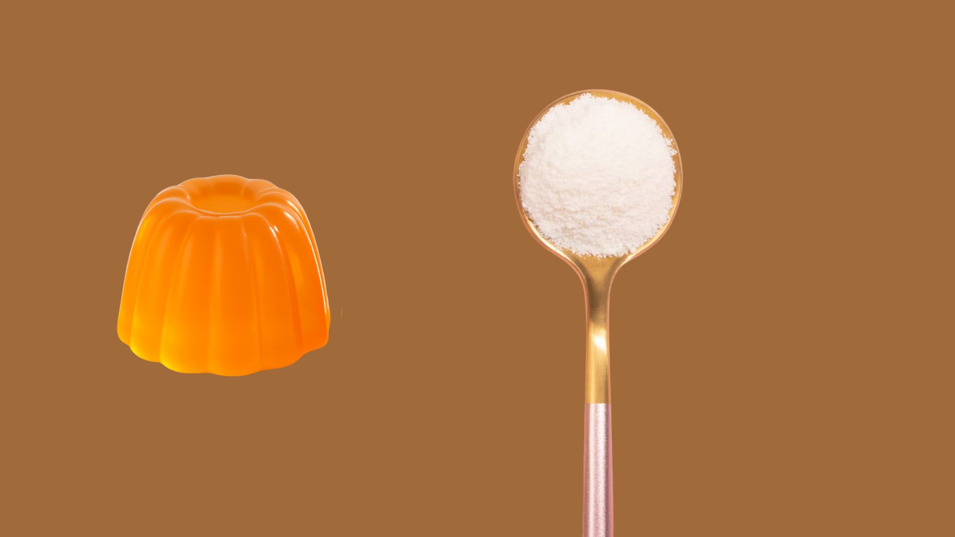 A woman holds a spoon with a scoop of sugar, preparing to add it to a recipe or beverage.