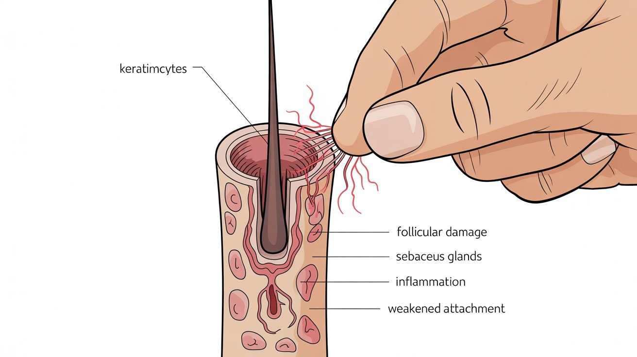 Follicle Damage from Scratching and Inflammation